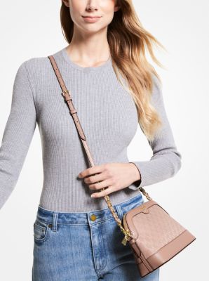 Maeve Large Logo and Faux Leather Crossbody Bag