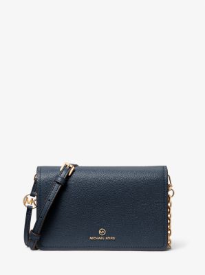 Michael Kors Jet Set Medium Pebbled Leather Crossbody Bag