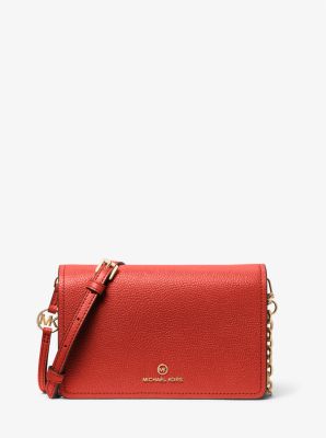 Michael michael kors large shop crossgrain leather crossbody clutch