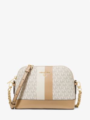 Large Logo Stripe Dome Crossbody Bag | Michael Kors Canada