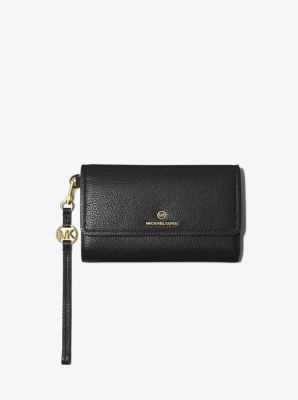 Michael Kors Michael Jet Set Charm Large Flap Phone Wristlet - Black