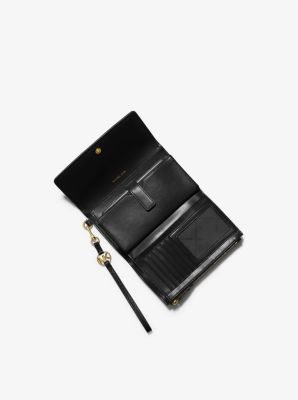 Large crossgrain leather smartphone 2024 wristlet