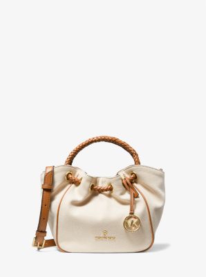 MICHAEL Michael Kors Small Canvas Maeve Bag in Natural