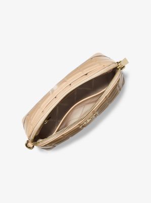 Large Quilted Leather Dome Crossbody Bag in CAMEL | Michael Kors