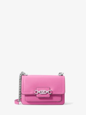 Heather Extra-Small Leather Crossbody Bag in CERISE | Michael Kors