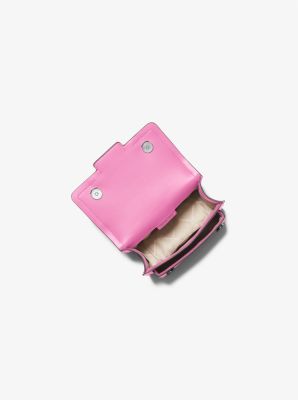 Heather Extra-Small Leather Crossbody Bag in CERISE | Michael Kors