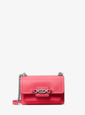 Heather Extra-Small Leather Crossbody Bag in GERANIUM | Michael Kors
