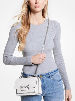 Heather Extra-Small Leather Crossbody Bag in OPTIC WHITE | Michael Kors