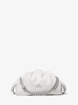 Michaelkors Nola Small Faux Leather Crossbody Bag,OPTIC WHITE