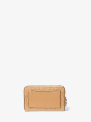 Petit portefeuille Jet Set &agrave; logo Signature in CACAHU&Egrave;TE | Michael Kors