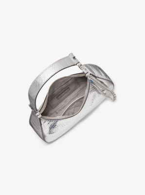 Piper Small Metallic Snake Embossed Leather Shoulder Bag image number 1