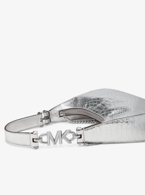 Piper Small Metallic Snake Embossed Leather Shoulder Bag image number 4