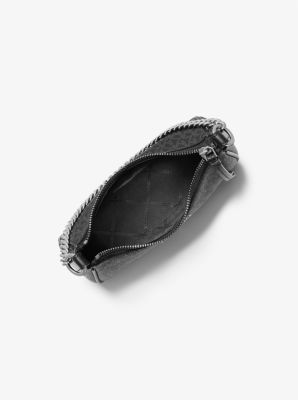 Michael Kors Jet Set Charm Small Pebbled Leather Pochette in Black