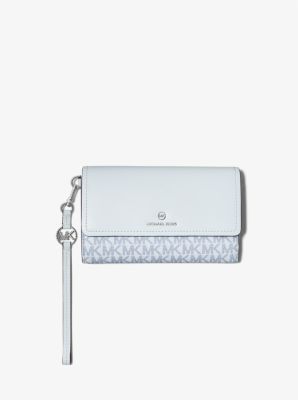 Michael Kors Jet Set Metallic Signature Logo Smartphone Wallet in Silver - One Size by Michael Michael Kors