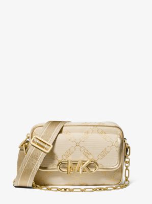 Parker Medium Empire Logo Jacquard Crossbody Bag