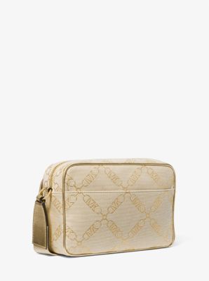 Borsa a tracolla Parker media in tessuto jacquard con logo Empire