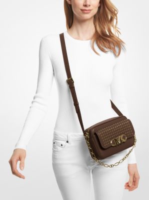 Michael Kors Studded Saffiano Leather Crossbody Bag