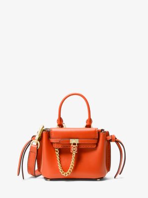 Hamilton Legacy Micro Leather Belted Crossbody Bag in OPTIC ORANGE | Michael Kors