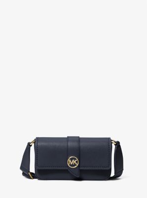 MICHAEL KORS - GREENWICH EXTRA-SMALL COLOR-BLOCK SAFFIANO LEATHER SATCHEL