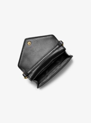 Small Saffiano Leather Envelope Crossbody Bag
