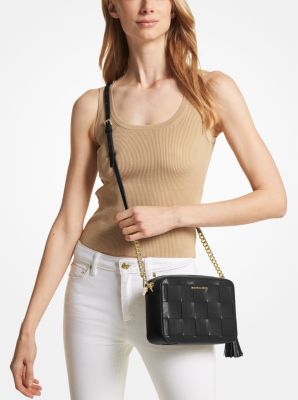 MICHAEL KORS: Michael bag in micro grain leather - Black