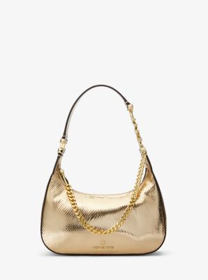 Piper Small Metallic Snake Embossed Leather Shoulder Bag image number 0