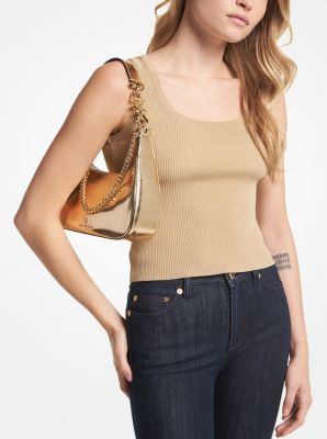 Borsa a spalla Piper piccola in pelle stampa serpente