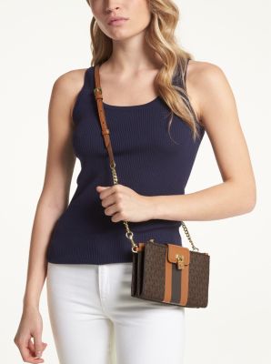 Ruby Small Logo Stripe Crossbody Bag
