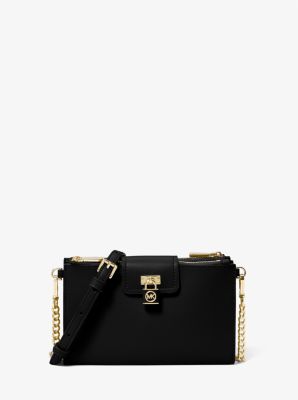 Marilyn Small Metallic Saffiano Leather Crossbody Bag