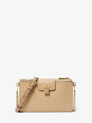 Michael Kors Women's Greenwich Small Saffiano Leather Crossbody Bag - Natural