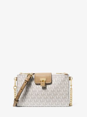 MICHAEL KORS GREENWICH SMALL STUDDED FAUX LEATHER