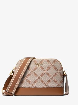 Michael Kors Bags | Michael Kors Jet Set Travel Medium Dome Crossbody | Color: Brown/Gold | Size: Os | Dyfashion's Closet