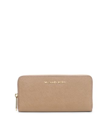 Michael kors jet set on sale travel saffiano leather continental wallet