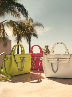 Hamilton Legacy Extra-Small Leather Belted Satchel in BRT LIMEADE | Michael Kors