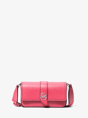 MICHAEL KORS Greenwich Small Two-Tone Logo And Saffiano Leather Crossbody  Bag 