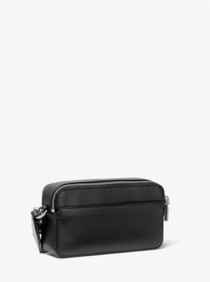 Buy Michael Kors Jet Set Small Pebbled Leather Double Zip Camera Bag -  Black