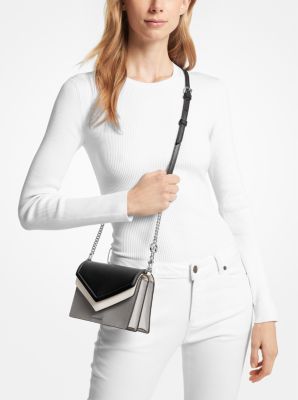 Jet Set Large Color-Block Saffiano Leather Envelope Crossbody Bag