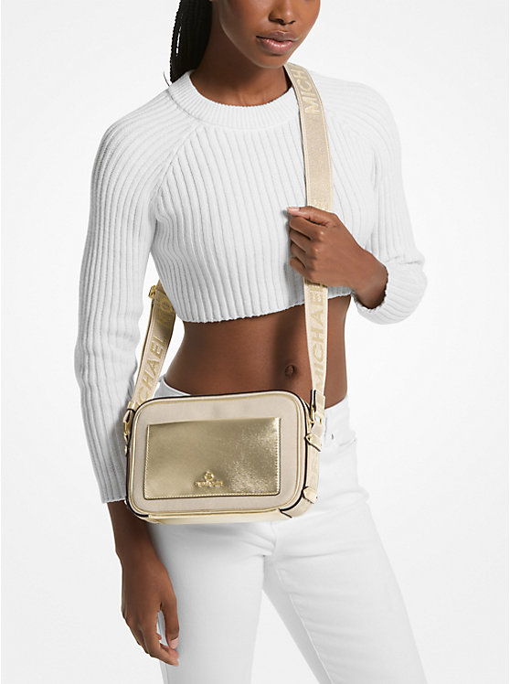 Maeve Large Canvas and Metallic Crossbody Bag image number 3