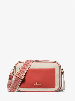 Maeve Large Canvas and Smooth Crossbody Bag Michael Kors Canada