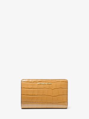 Empire Medium Crocodile Embossed Patent Leather Wallet | Michael Kors