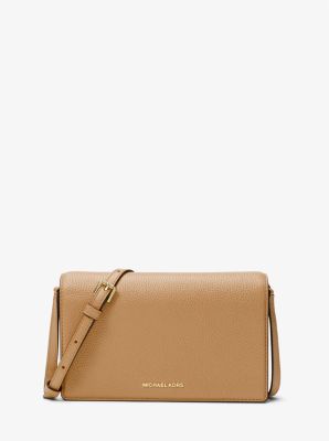 Jet Set Medium Pebbled Leather Front-Flap Crossbody Bag