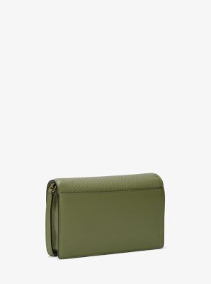 Jet Set Medium Pebbled Leather Front-Flap Crossbody Bag