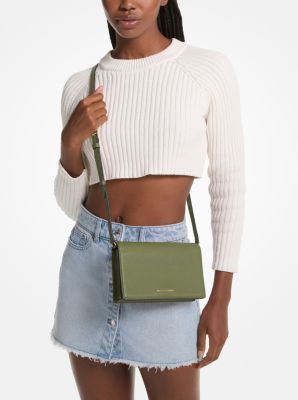 Jet Set Medium Pebbled Leather Front-Flap Crossbody Bag