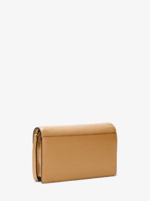 Umh&auml;ngetasche Jet Set Medium aus gekrispeltem Leder mit Umschlag in GRAU MED FAD | Michael Kors