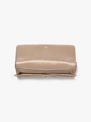Jet Set Large Saffiano Leather Snap-Front Wallet