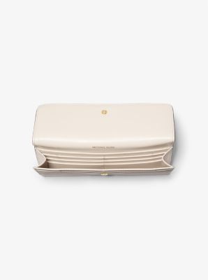 Jet Set Large Saffiano Leather Snap-Front Wallet