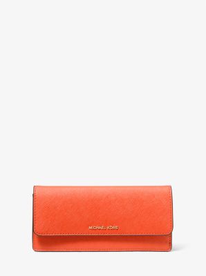 Jet Set Large Saffiano Leather Snap-Front Wallet image number 0