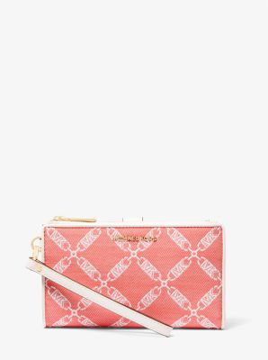 Jet Set Large Empire Logo Jacquard Wristlet image number 0