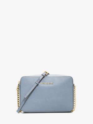 michael kors blue crossbody purse