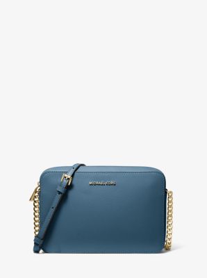 michael kors blue leather purse